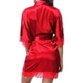 thumbnail image 3 of DYMADE Womens Valentine's Day Honeymoon Nightdress Sexy Soft lmitation Silk Lace Up Nightgown Robes, 3 of 3
