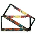 thumbnail image 2 of 2 Pack Happy Campers License Plate Cover Camp with Mountain Campfire And Forest Camping Adventure Vintage Licenses Plates Frames Front Licenses Plate Covers Car Tag Frame Metal, 2 of 6