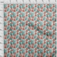 thumbnail image 4 of oneOone Cotton Flex Dusty Teal Green Fabric Sea Shells Ocean Sewing Material Print Fabric By The Yard 40 Inch Wide, 4 of 6