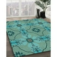 thumbnail image 3 of Ahgly Company Tapis Rectangulaire Lavable en Machine Intérieur Transitionnel Turquoise Vert, 2 Pieds x 3 Pieds, 3 of 7