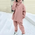 thumbnail image 3 of Baqcunre Women's Long-Sleeved Fashion Solid Color Sweatshirt Casual Sweatpants Suit,Color Pink,Size S-XL, 3 of 8
