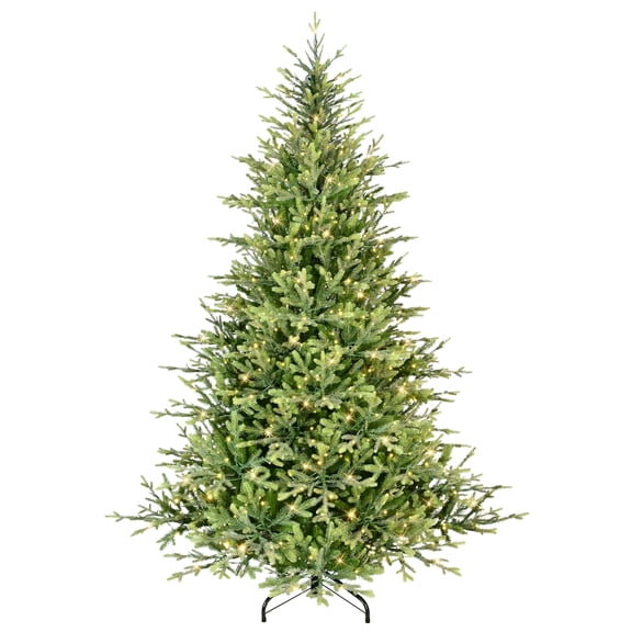 7.5' Pre-Lit Miracle Shape Alberta Spruce Artificial Christmas Tree