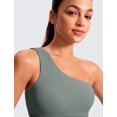 thumbnail image 3 of Top deportivo CRZ YOGA Butterluxe con un solo hombro en gris salvia, talla L, 3 of 4