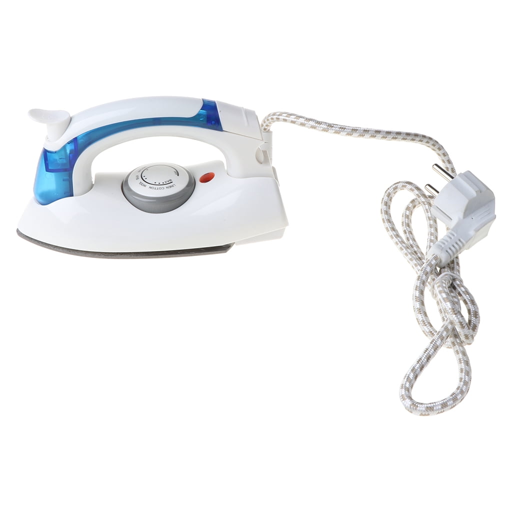 Sinyiin Mini Portable Foldable Electric Steam Iron for Clothes with 3 Gears Baseplate Handheld Flatiron Home Travelling