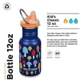 thumbnail image 2 of Klean Kanteen 12 oz Classic Kid's Sippy Bottle - For Little Hands - With Dust Cover & Attachable Loop - Durable, BPA-Free, Stainless Steel Material - Fits Interchangeable Caps - Mushrooms, 2 of 6