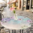 thumbnail image 6 of Pink Floral Round Tablecloth for 55-60 Inch Tables,Fitted Table Cover with Elastic Edge,Spring Botanical Pastoral Vintage Country Waterproof Outdoor Table Cloth Protector for Patio Garden Dinner, 6 of 9