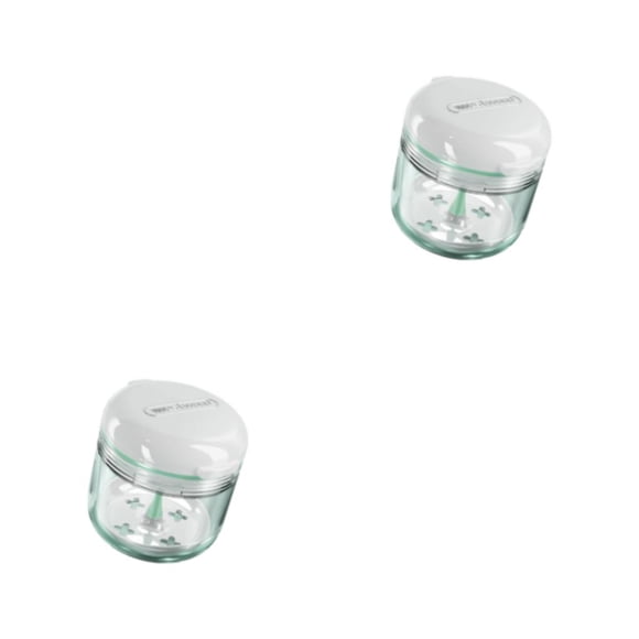 Caja para dentaduras postizas Qarigey Verde Pino Blanco 2Conjunto