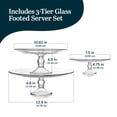 thumbnail image 2 of Libbey Selene 3 Tier Serving Stand Set, Elegant, Curvy Style Glass Dessert Stand, Dishwasher Safe 3 Tiered Dessert Stand for Fruit and Candy bowls, 2 of 5