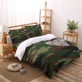 thumbnail image 3 of Juego Funda Nórdica 4 Piezas Twin Size Verde Militar Camuflaje Suave Edredón, 3 of 7