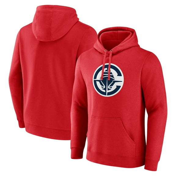 Men's  Red LA Clippers Primary Logo Pullover Hoodie