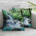 Autua Waterfall Forest Rocks Graphic Decorative Throw Pillow Cover for