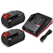2-Pack 3.7Ah 18 Volt Replacement Battery for Porter Cable PC18B 18V Cordless Tool NiCd NiMh & Lithium Batteries + Battery Charger