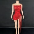 thumbnail image 2 of Novance Y2428-J Robes de Soirée Femmes Perles Chaîne à Pampilles Vêtements pour Femmes Automne 2023 Élégante Robe de Soirée pour Femmes Cristal Rouge, 2 of 5