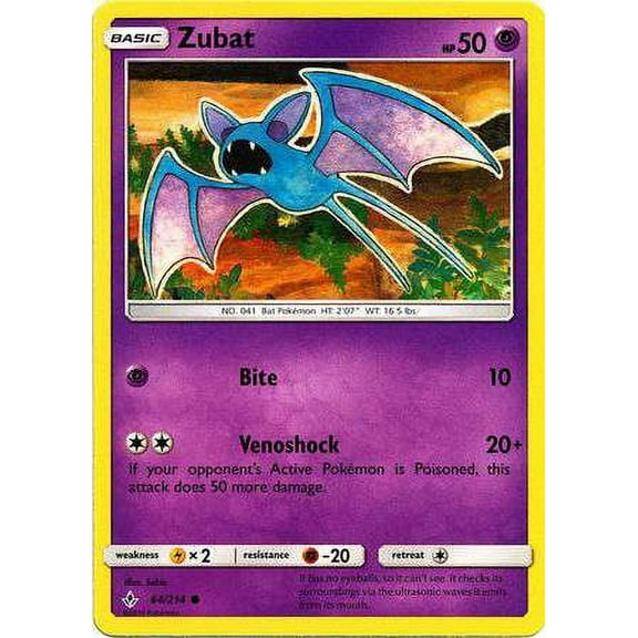 Pokemon Unbroken Bonds Zubat #64