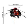 thumbnail image 3 of Gothic Halloween Artificial Bouquet 12.2In, Faux Rose Sunflower Dahlia Dark Floral Arrangement for Halloween Table & Window Seasonal Decor,Black, 3 of 6