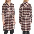 thumbnail image 2 of Jachs Ladies' Girlfriend Flannel Shirt Dress (Cream Purple Black, Medium), 2 of 4