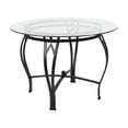 thumbnail image 1 of Syracuse 42'' Round Glass Dining Table with Black Metal Frame, 1 of 3