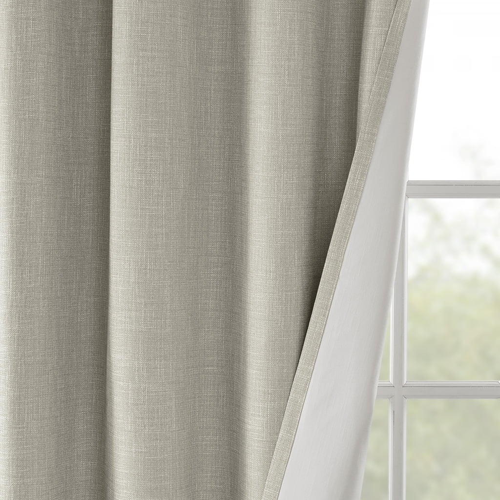MAYEERTY 1 Pc Printed Heathered Blackout Grommet Top Curtain Panel