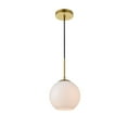thumbnail image 7 of Living District Baxter 1-Light Metal Pendant in Brass and Frosted White Finish, 7 of 7