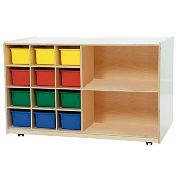 Double Mobile Storage with (12) Assorted Trays