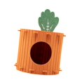 thumbnail image 4 of Cama de gato de zanahoria para gatos interiores durante toda la Nido fácil de limpiar de gatitos 33cmx33cmx34cm, 4 of 8