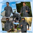 thumbnail image 5 of SEANATIVE Men's Long Sleeve Sun Protection Fishing Hoodie with Face Mask Breathable Lightweight Hooded Fishing Athletic Workout Shirt for 4th of July, S, American Flag Cross Gray, 5 of 7