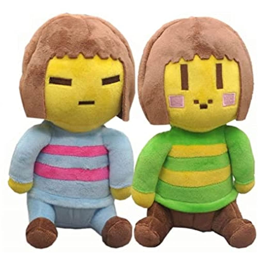 2pcs/Set 8" Undertale Frisk and Chara Soft Plush Doll Stuffed Toy Kids Gift Cute 