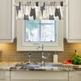 thumbnail image 2 of Yayeee Kitchen Valance Rod Pocket 54" x 18" Living Room Window Curtain, White Cute Cats, 2 of 6