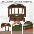 thumbnail image 4 of AULIFE Bar Stools Mid-Back Modern Swivel Barstools,Kitchen Counter Genuine Leather Upholstered Island Barstool with Footrest for Home Kitchen Dining Room, 4 of 6