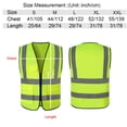 thumbnail image 5 of Reflective Vest Class 2 Safety Vests ANSI with 5 Pockets Zipper High Visibility Construction Uniform, 5 of 5