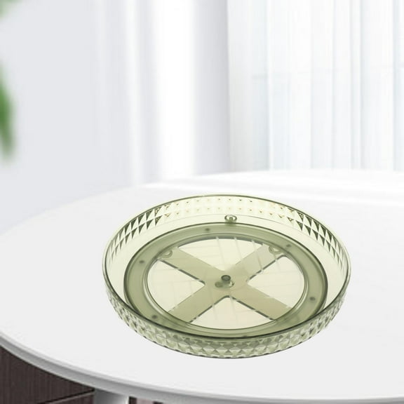 360 Degree Rotatable Cosmetic Display Case, Lipstick Multifunction Detachable Holder Bathroom Tray for Dresser Shelf Office Bedroom Layer Green