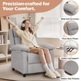 thumbnail image 4 of Korser Manual Push Back Recliner Chair with Side Pockets,Recliner Chairs for Adults for Living Room,Small Recliners for Small Spaces,Linen,Light Grey, 4 of 8