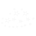 thumbnail image 1 of Calcomanías de Espejo Acrílico 19uds Unique Bargains Estrella Plata, 1 of 6