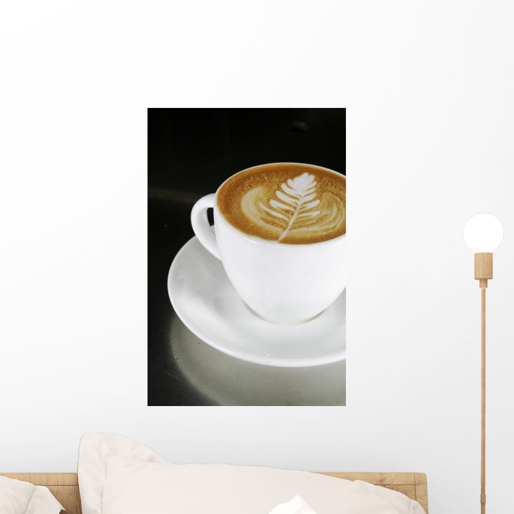 Cappuccino Latte Art Wall Mural by Wallmonkeys Peel and Stick Graphic