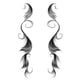 thumbnail image 2 of Etiqueta engomada del tatuaje del borde del pelo negro 10 estilos Etiqueta temporal DIY Peinado Natural Likrtyny  Cuidado Belleza, 2 of 8