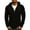 Black, variant on Mens Fleece Jackets Contrast Hoodies Full Zip up Lightweight Sweatshirt Color Block Fall Winter Jacket Coats Blue