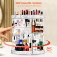 thumbnail image 2 of Organizador de maquillaje VikerT 360 giratorio con soporte para brochas transparente, 2 of 7