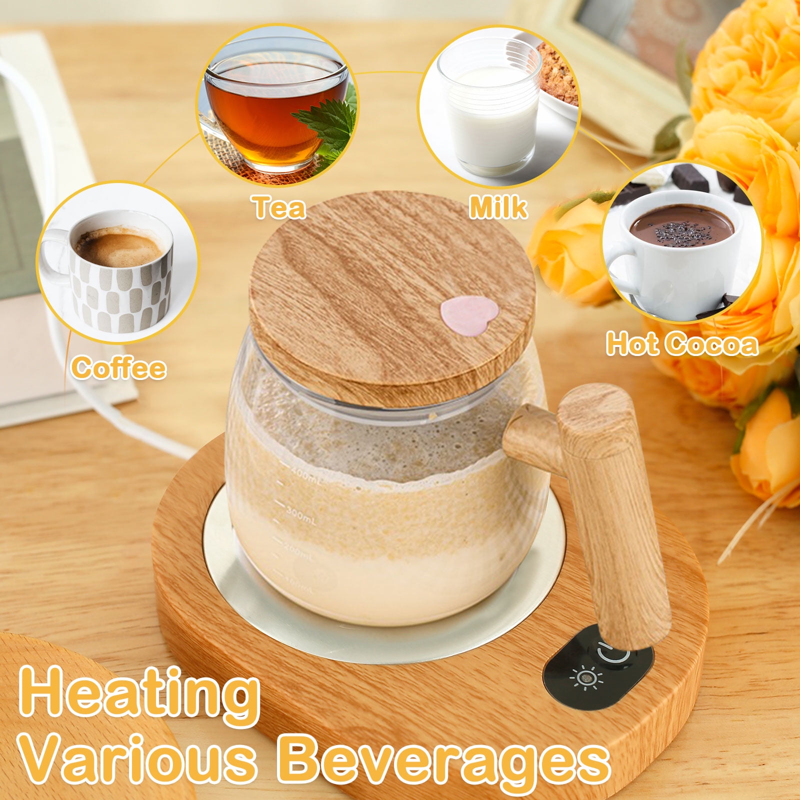 TeaRoo Coffee Mug Warmer, Candle Warmer, Cup Warmer with 2