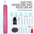 thumbnail image 2 of Kit de manicura y pedicura Hoxida, taladro eléctrico para uñas con luz de 360°, 2 of 7