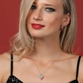 thumbnail image 4 of Gem Stone King 925 Silver and 10K Yellow Gold Red Garnet and Pink Moissanite and White Lab Grown Diamond Heart Pendant for Women | 1.07 Cttw | Gemstone January Birthstone | With 18 inch Chain, 4 of 6