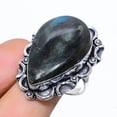 thumbnail image 2 of Natural Labradorite Gemstone Handmade 925 Sterling Silver Ring Size 10, 2 of 2
