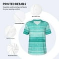 thumbnail image 3 of KLL Teal Turquoise for Men's Baseball Shirts,Short Sleeve Casual Shirts Button Down Shirt for Men Beach Summer Wedding Shirt-X-Large, 3 of 7