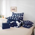 thumbnail image 6 of Homewish Boys Girls Basketball Print 7 Pieces Bedding Comforter Set,Sport Gamer Full Bedding Set Lightweight,Blue White Fitted Sheet Flat Sheet,Super Cozy Room Decor,Reversible, 6 of 8