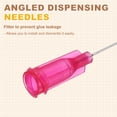 thumbnail image 3 of Agujas de dispensación anguladas Uxcell 25Ga, 66Pcs 1Pulgada Punta roma curvada de 45° con aguja Luer Lock para rellenar tintas líquidas, adhesivo, aceite, rojo, 3 of 6