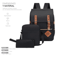 thumbnail image 3 of Mochilas Backpack Impermeable Puerto Usb Set 3pzs Negro Malubero Malu1321, 3 of 3
