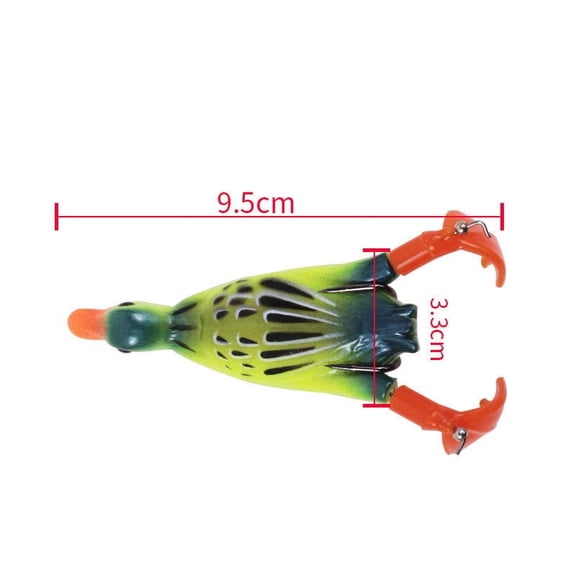 Mikilon fishing gear, fishing lures fishing baits, Double Leg Simulation Road Soft Bait Double Soft Bait, Black