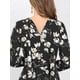 thumbnail image 5 of INSPIRE CHIC Vestido Con Cinturón Estampado Floral Manga Larga De Gasa Ojo De Cerradura Vintage Para Mujer Negro XL, 5 of 6