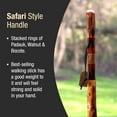 thumbnail image 3 of Brazos Handcrafted Wood Walking Stick, Hickory, Traditional Safari Style Handle, for Men & Women, 55", 3 of 9
