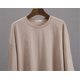 thumbnail image 5 of Camiseta de verano para mujer, blusas holgadas de manga corta básicas informales con abertura de Color sólido para mujer, 5 of 5