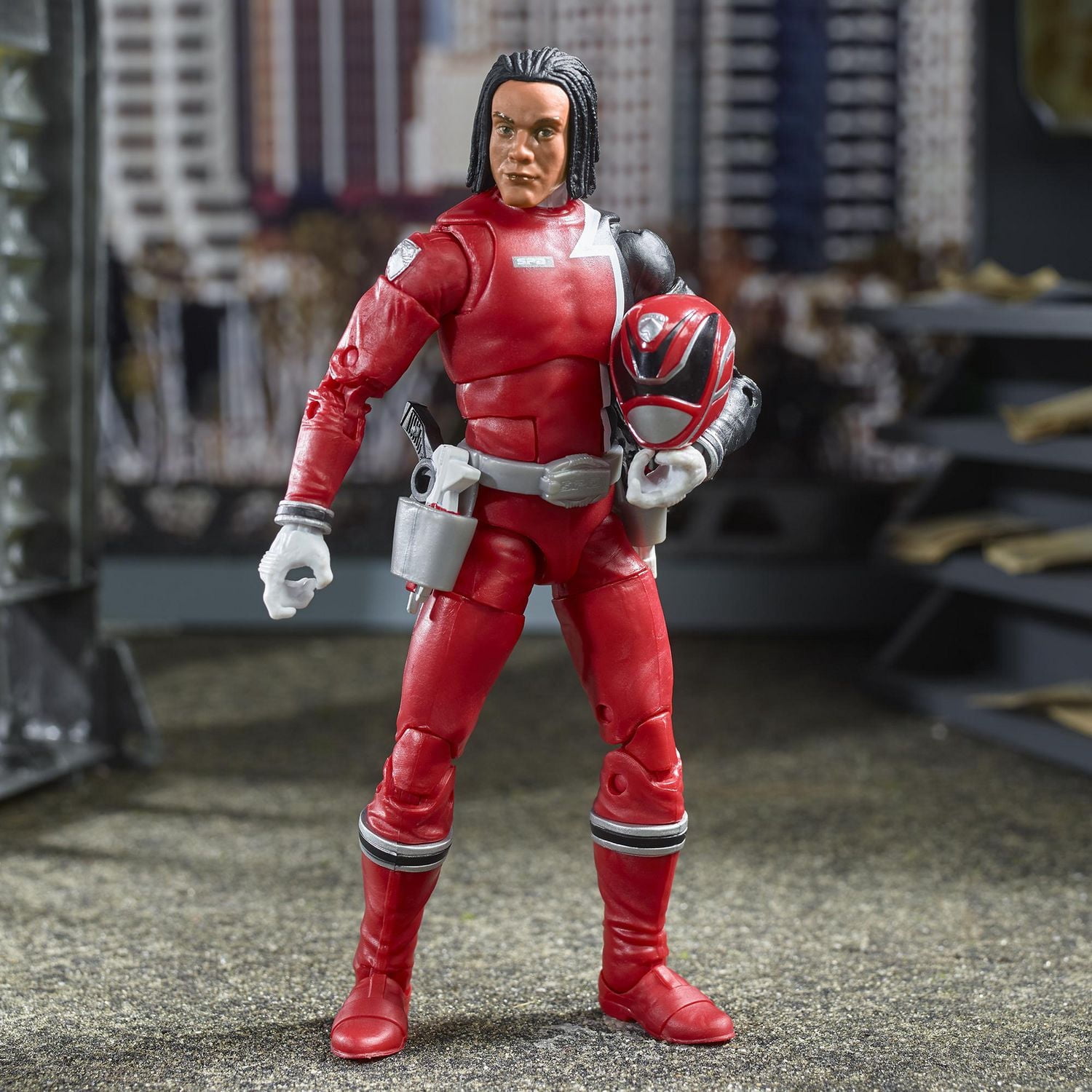 Power Rangers Lightning Collection 6-Inch S.P.D. Red Ranger Collectible Action Figure Toy